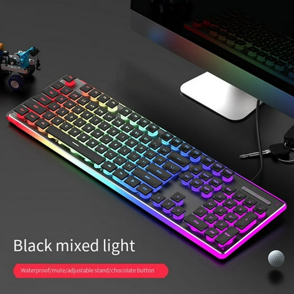 Wired Mechanical Keyboard LED Silent Keyboard Gaming Keyboard A