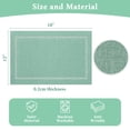 thumbnail image 3 of Placemats Set of 4, Yamaziot Double Layer Cloth Fabric Heat Resistant Place Mat, Washable Reversible Rectangle Dining Table Mats, Hollow Teal, 12"x18", 3 of 7