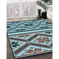 thumbnail image 3 of Ahgly Company Machine Washable Indoor Round Transitional Dark Gray Black Area Rugs, 7' Round, 3 of 7