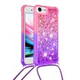 thumbnail image 2 of Funda para iPhone SE 2022/2020 Brillantina Líquida Divertida Reluciente y con Cristales en Movimiento Cuerpo Cruzado con Cordón Ajustable, 2 of 5