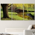 thumbnail image 2 of wall26 Canvas Print Wall Art Set Spring Park with River and Grass Nature Wilderness Photography Realism Rustic Scenic Relax/Calm Colorful for Living Room, Bedroom, Office - 24"x36"x3 Panels, 2 of 5