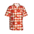 thumbnail image 2 of Uemuo Tomatoes And Chili Printed Regular Fit Short Sleeve Casual Hawaiian Shirt for Men,Aloha shirt,Tropical shirt,Floral print shirt,Vacation Beach shirt-3X-Large, 2 of 9
