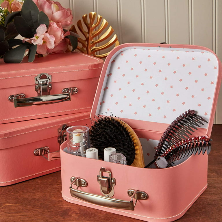 Paperboard Suitcases Decorative Storage Boxes Set Of 3 Storage Box For  Photos