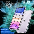 thumbnail image 6 of JETech 3 in 1 Case for iPhone 11 6.1-Inch, with 2-Pack Screen Protector and 2-Pack Camera Lens Protector, Non-Yellowing Shockproof Bumper Phone Cover, Full Coverage Tempered Glass Film (Clear), 6 of 7