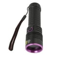 thumbnail image 1 of 365nm Ultraviolet Flashlight,  Heat Dissipation Black Light Flashlight Rechargeable With USB Cable For Currency Verification, 1 of 8