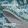thumbnail image 5 of Aoile 9x12 Washable Area Rugs, Boho Vintage Carpet, Low Pile Non Slip Floor Cover for Bedroom Living Room Kitchen, Blue, 5 of 9