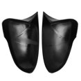 thumbnail image 4 of Car Glossy Black Ox Horn Rearview Side Glass Mirror Cover Trim Frame Side Mirror Caps For 2015-2020, 4 of 5