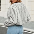 thumbnail image 6 of BiZtdJrK Lightning Sales Of Today Prime Faux Fur Jackets for Women Winter Cropped Shaggy Warm Cardigan Jacket Solid Long Sleeve Open Front Loose Fit Coats Gray XXL, 6 of 8
