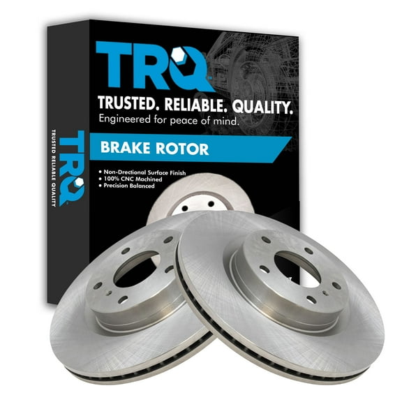 TRQ Front Brake Rotors Set Vented Fits Select 2003-2004 INFINITI G35 2003-2005 Nissan 350Z