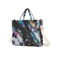 thumbnail image 7 of FORMRS Womens Corduroy Tote Bag Crossbody Shoulder Handbag with Pocket, Black, 7 of 7
