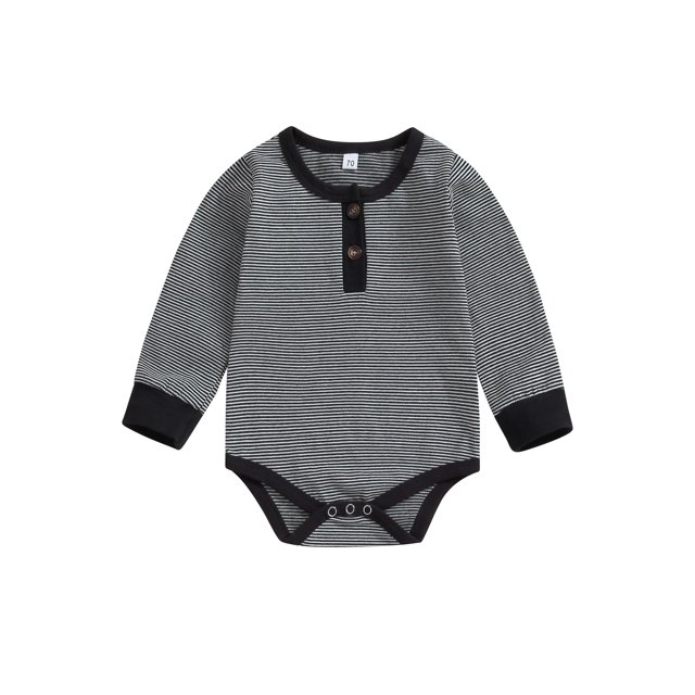 Mialoley Bébé Garçons Filles Sweat-Shirts Rompers Patch Patchwork Bande à Manches Longues Bébé Combinaisons Automne Bambin Vêtements Bodysuits