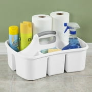 (3 pack) Sterilite Divided Ultra™ Caddy, Easy Carry, Handy Plastic Utility Storage, White