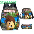 thumbnail image 1 of Conjunto de tres piezas de bolso escolar Roblox con impresión 3D, juego que rodea a los estudiantes de escuela primaria y secundaria, mochila, bolso para bolígrafo, alta calidad, 1 of 4