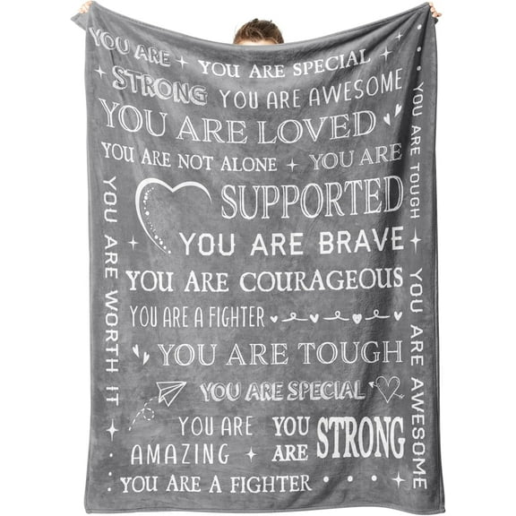 Gifts for Women or Men - Blanket Gifts for Christmas, Get Well Blanket, Inspirational Gifts for Her Him, Feel Better After Surgery Gifts, Thinking of You Gifts for Mom Friend Sister Coworker