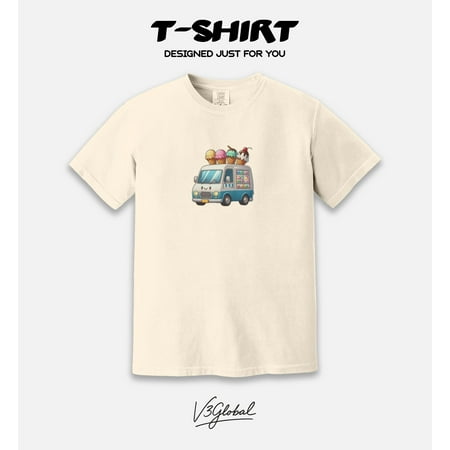 A Classic Ice Cream Van And A Simple Ice Cream Truck Comfort Color T-Shirt up to size 4XL