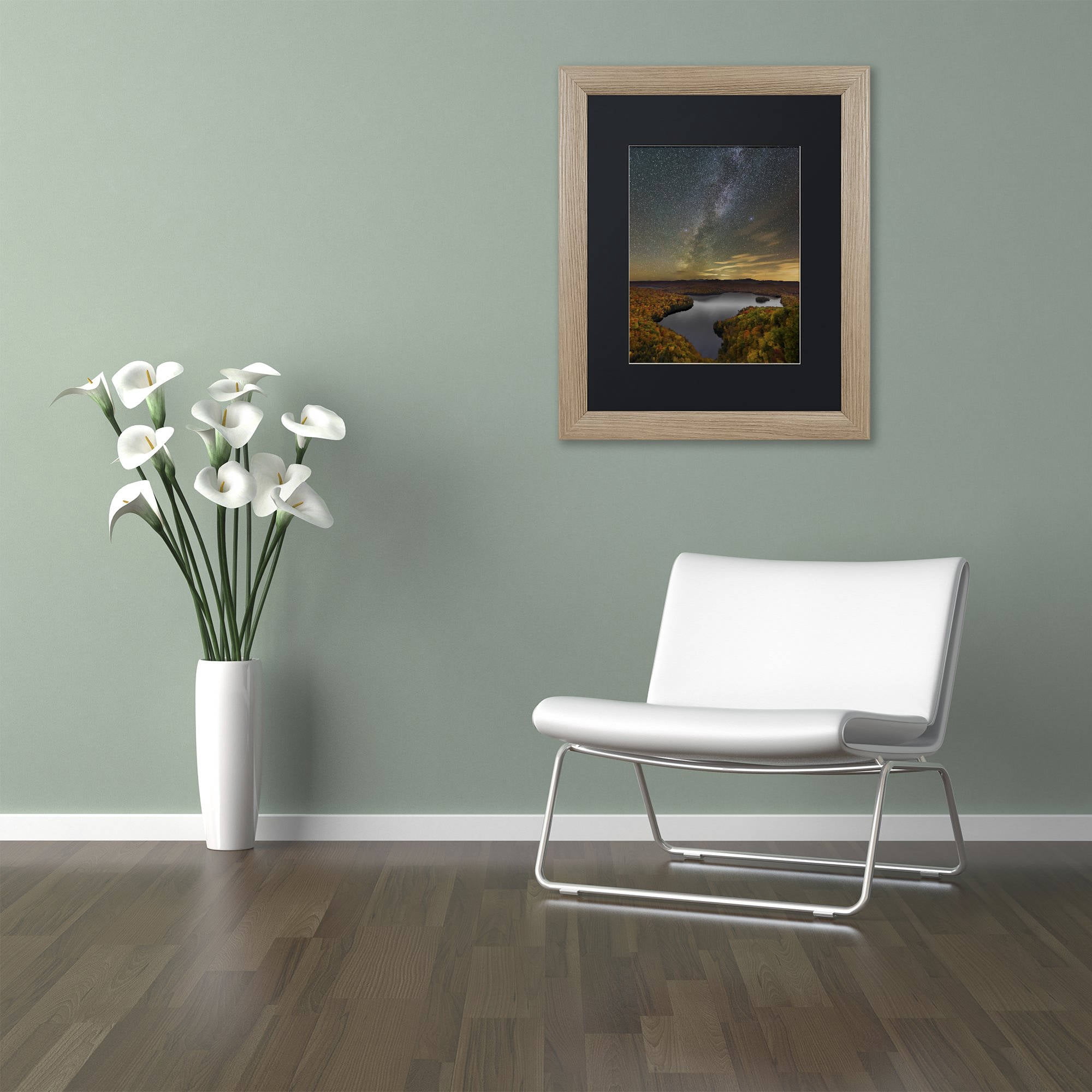 Trademark Fine Art "Harvest Sky" Canvas Art by Michael Blanchette Photography Black Matte, Birch Frame
