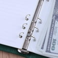 thumbnail image 4 of Antner A6 PU Leather Notebook Binder Refillable 6 Ring Binder for A6 Filler Paper, Loose Leaf Personal Planner Binder Cover with Magnetic Buckle Closure, Dark Green, 4 of 6