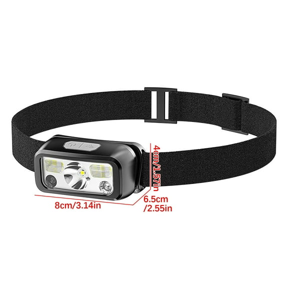 Rechargeable LED Headlamp with Red Light | 180° Adjustable Head Torch for Running, Hiking, Camping & Outdoor Activities | USB Charging & Long Battery Life