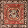 thumbnail image 1 of Ahgly Company Indoor Rectangle Traditional Tangerine Pink Persian Area Rugs, 7' x 9', 1 of 6
