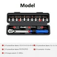 thumbnail image 2 of 16-Piece Torque Wrench Set Hexagon Bi-Directional Adjustable 1/4 Inch Ratchet Wrench Maintenance Tool, 2 of 7