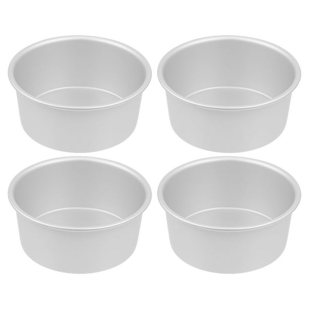 GOOHOCHY 4 moldes de aluminio para pasteles, redondos, para hornear pasteles, circulares.