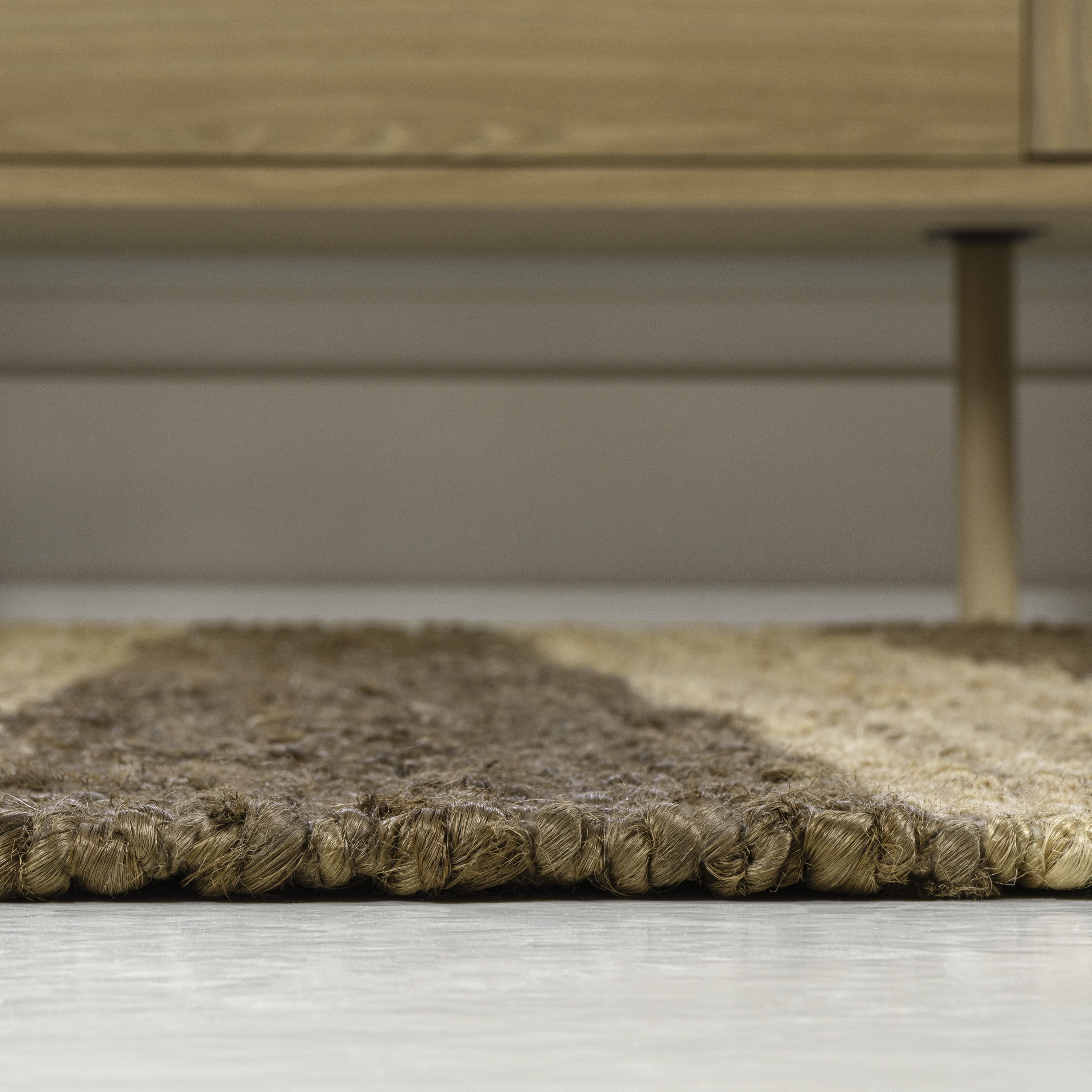 JONATHAN Y NATURAL FIBER 4 x 6 Area Rug, Jayden Rustic Farmhouse Woven Jute Stripe - Natural/Brown, NRF202A-4