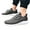 Dark Grey, variant on LUXUR Males Trainers Closed Toe Sneakers Solid Color Shoes Soft Men Black White 9.5