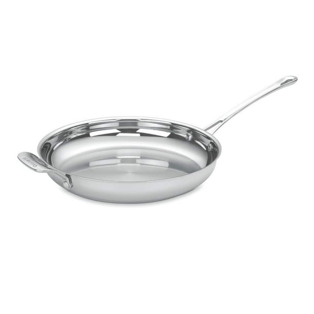 Sartén Cuisinart Contour de acero inoxidable de 30 cm con asa auxiliar