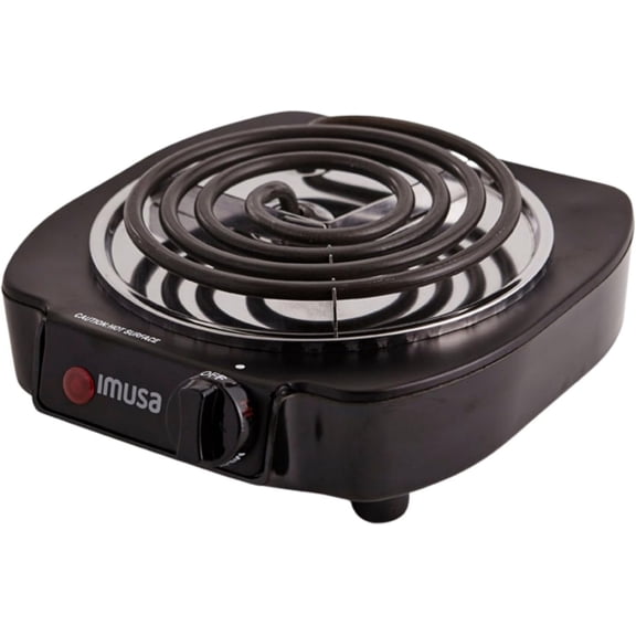 USA GAU-80305 Electric Single Burner 1100-Watts, Black
