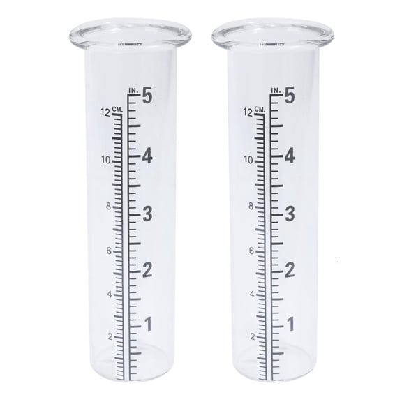 2.2cm Diameter Rain Gauges with Glass Tube Easy to Read Scale in Both Inch and Millimeters Rain Gauges Outdoor