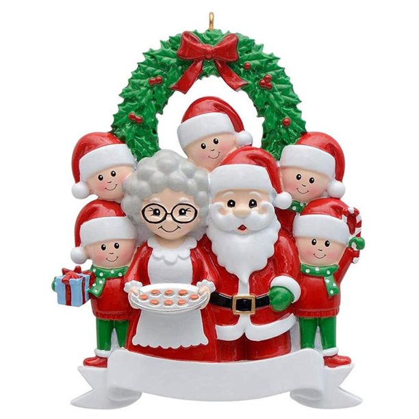 Árboles De Navidad Árbol De Navidad Familiar Colgante Colgante Colgador De Resina De Navidad Regalo Para Amigos Y Familiares Methold HA040056-05