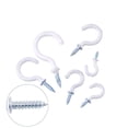 thumbnail image 2 of Paquete de 70 ganchos pequeños para tazas, color blanco, para exteriores, para colgar luces de cadena, para patio, de madera, con tornillos, para colgar tazas de café en el techo, para uso en casa,, 2 of 5
