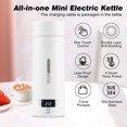 thumbnail image 4 of HLONK Smart Travel Kettle Electric Small Stainless Steel Portable Digital Electric Kettle for Boiling Water 380ml Travel Tea Kettle Portable Water Boiler  White, 4 of 8