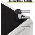 thumbnail image 4 of Holaki Accent 40.5" Upholstered Armchair- Single Sofa Chair,Mid-Century Modern Lazy Chair, Comfy Fabric Armchair with Metal Leg for Bedroom Living Room Apartment (Light Gray), 4 of 9