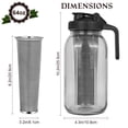 thumbnail image 4 of Soulgenix Cold Brew Coffee Maker, 64 oz Mason Jar Pitcher with Stainless Steel Filter, Cleaning Brush, Black, 4 of 7