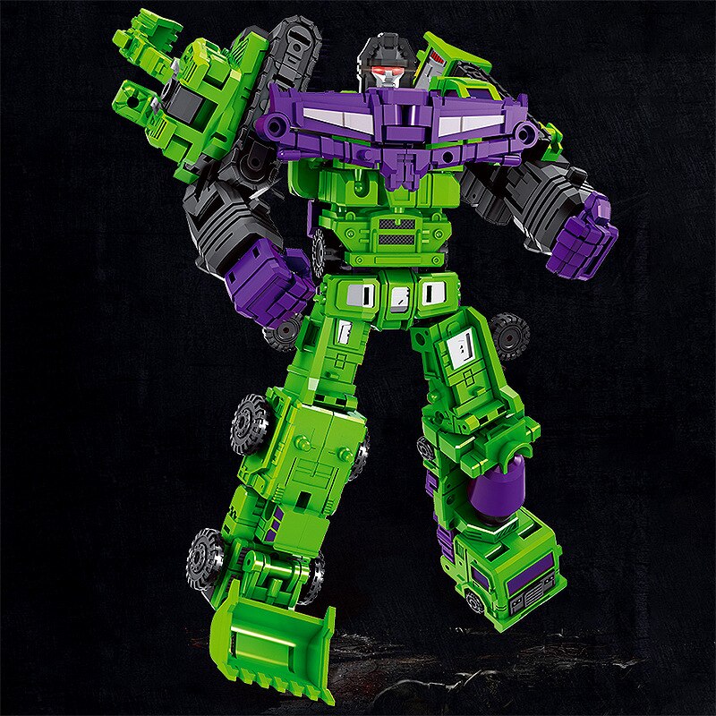 Transform Juguete Xiaolishen 6-en-1 – Vehículo De Ingeniería Que Se Transforma En Robot, Figura Para Niños +12 Años (21 Cm)