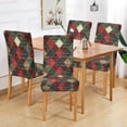 thumbnail image 2 of Yayeee 4 Pack Dining Chair Covers Stretch Parson Chairs Slipcovers Seat Protector, Dark Tartan Pattern, 2 of 6