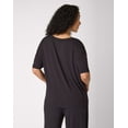 thumbnail image 3 of Bali Breathe Sleepwear Short Sleeve T-Shirt Black XL Women's, 3 of 8