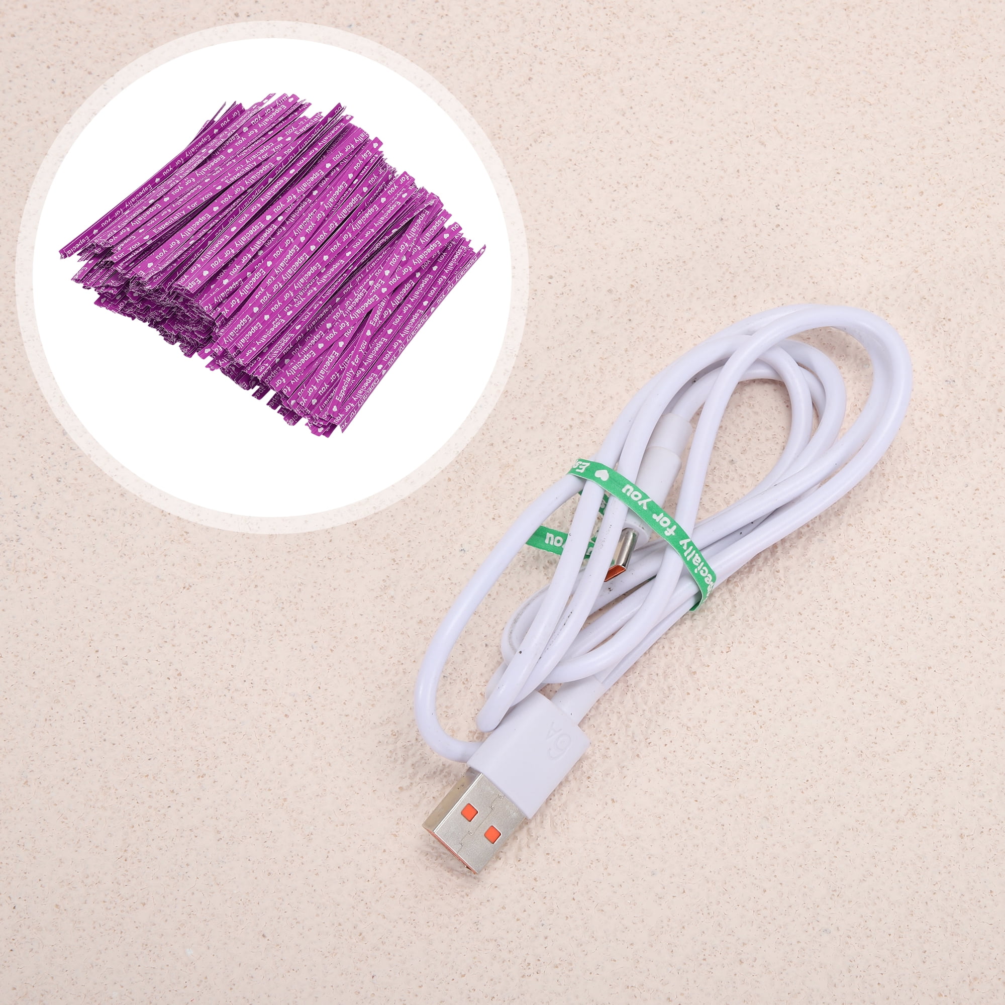 Unique Bargains Decorative Twist Ties for Gift Wrap and Crafts 700 Pcs Dark Pink