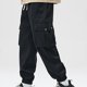 thumbnail image 4 of Pantalones largos para hombre, estilo casual, con cintura elástica y bolsillos, a la moda para exteriores, 4 of 8