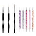 thumbnail image 4 of 5/20 piezas pincel para decoración de uñas, punta de diseño, pintura, dibujo, tallado, punteado, delineador plano, Gel acrílico, esmalte UV, herramientas de manicura, 4 of 5