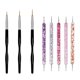 thumbnail image 4 of 5/20 piezas pincel para decoración de uñas, punta de diseño, pintura, dibujo, tallado, punteado, delineador plano, Gel acrílico, esmalte UV, herramientas de manicura, 4 of 5