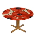 thumbnail image 3 of HAOXIT Red Poppy Flowers Round Tablecloth ,Table Cloth Autumn Holiday Table Cover Decorative for Indoor Outdoor Party Kitchen Dining 31-35, 3 of 8