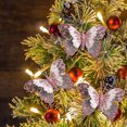 thumbnail image 6 of Diceymbol Christmas Decorations Butterfly Christmas Tree Hanging Ornaments Glitter Simulation Butterfly Scene Atmosphere Decoration Decorative Butterflies Living Room Decoration, 6 of 6