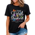 thumbnail image 1 of Playera Gráfica para Mujer "El Señor es mi Pastor" Negra Talla 4X-L, 1 of 6