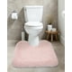 thumbnail image 2 of Alfombra de baño ILANGO rosa en forma de U de 56 x 61 cm, antideslizante y absorbente, 2 of 9