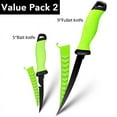 thumbnail image 4 of Fishing Fillet Knife, 5" Stainless Steel Fillet Boning Knife for Fishing and Meat Cutting, Professional Fishing Knife Slicing Knives with Sheath, Green, 4 of 7