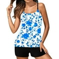 thumbnail image 5 of Lovzfmll Tankini Set for Women, Printed Top and Shorts, High Waisted Conservative Two Piece Bathing Suit for Beach, 5 of 7