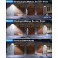 thumbnail image 3 of Luces solares con sensor de movimiento Gusicil 172 LED IP65 impermeables, paquete de 4, 3 of 6