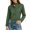 Green, variant on Women's Trendy Blouses Stand Collar Self Tie Neck Long Sleeve Button Down Shirts Elegant office Work Solid Shirt Tops Dressy Shirts Red